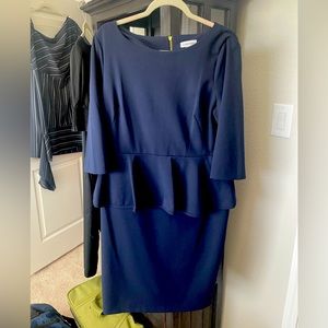 Calvin Klein peplum dress size 14